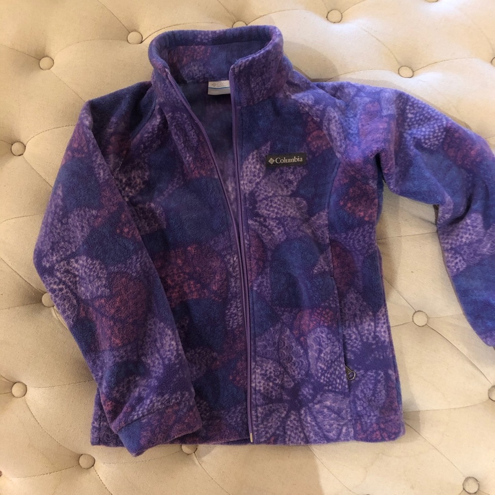 Purple patterned Columbia jacket
